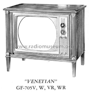 GF-705W 'Venetian' Ch= CTC16E; RCA RCA Victor Co. (ID = 1557621) Fernseh-E