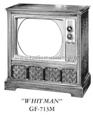 GF-713M 'Whitman' Ch= CTC16E; RCA RCA Victor Co. (ID = 1558057) Television