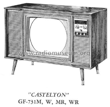 GF-731M 'Castelton' Ch= CTC16L; RCA RCA Victor Co. (ID = 1558099) Television