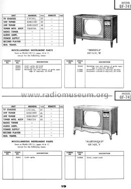 GF-741V 'Modena' Ch= CTC16L; RCA RCA Victor Co. (ID = 1558317) Television