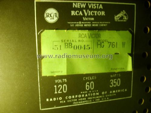 New Vista HG 761 W Ch= CTC16XL, RC1223B, RS215B; RCA RCA Victor Co. (ID = 2706277) TV Radio