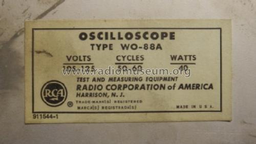 Oscilloscope WO-88A; RCA RCA Victor Co. (ID = 1321854) Equipment