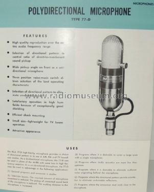 Polydirectional Microphone 77-D MI-4045-D; RCA RCA Victor Co. (ID = 1752906) Mikrofon/TA