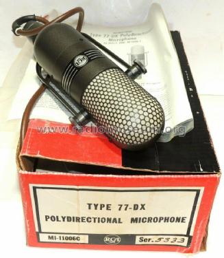 Polydirectional Microphone 77-DX; RCA RCA Victor Co. (ID = 2713819) Mikrofon/TA