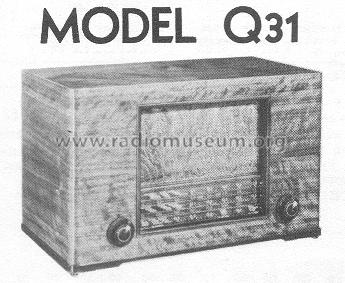 Q31 Ch= RC-538C; RCA RCA Victor Co. (ID = 167950) Radio