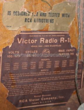 R15; RCA RCA Victor Co. (ID = 912152) Radio