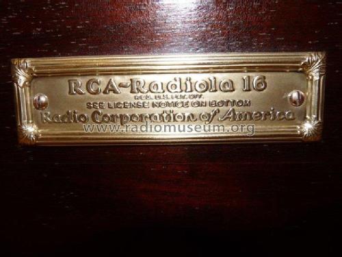 Radiola 16 AR-924; RCA RCA Victor Co. (ID = 1429845) Radio