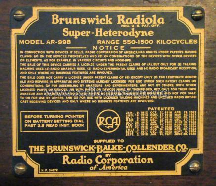 Radiola 28 AR-998; RCA RCA Victor Co. (ID = 2852212) Radio