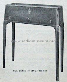 Radiola 33 DC; RCA RCA Victor Co. (ID = 980251) Radio