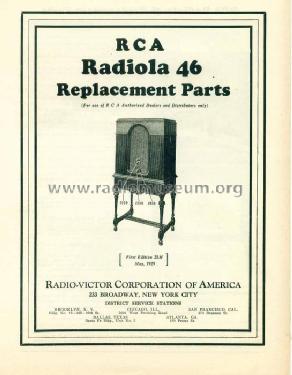 Radiola 46 AR-596; RCA RCA Victor Co. (ID = 223229) Radio
