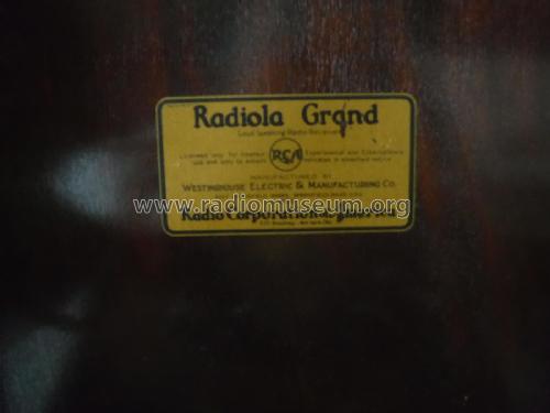 Radiola Grand; RCA RCA Victor Co. (ID = 2331865) Radio