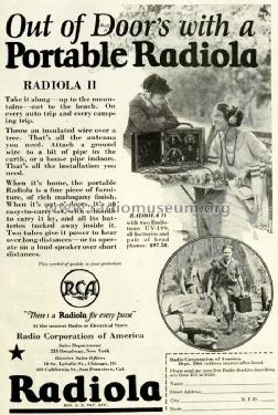 Radiola II AR-800; RCA RCA Victor Co. (ID = 1252036) Radio