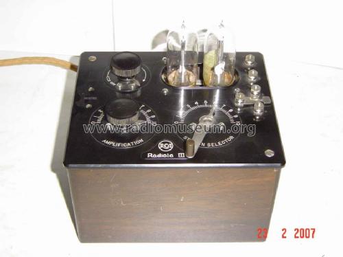 Radiola III AR-805 Type RI ; RCA RCA Victor Co. (ID = 298486) Radio