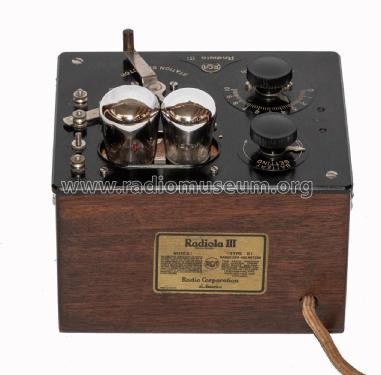 Radiola III AR-805 Type RI ; RCA RCA Victor Co. (ID = 3098659) Radio