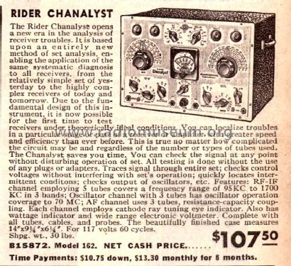 RCA-Rider Chanalyst 162; RCA RCA Victor Co. (ID = 3044297) Equipment