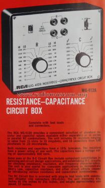 Resistance-Capacitance circuit box WG-412A; RCA RCA Victor Co. (ID = 3003135) Equipment