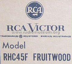 RHC-45F Ch= RC-1220A; RCA RCA Victor Co. (ID = 493273) Radio