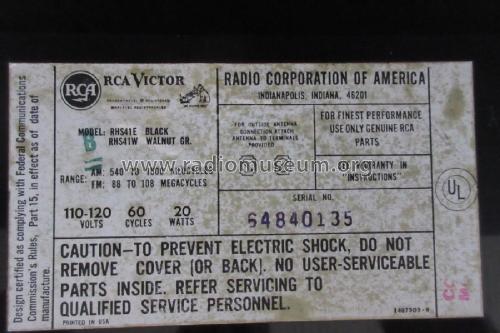 RHS-41W ch= RC-1228H; RCA RCA Victor Co. (ID = 2239112) Radio