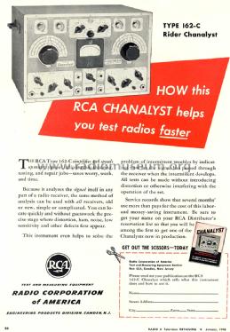 RCA-Rider Chanalyst 162-C - Code 643; RCA RCA Victor Co. (ID = 1066127) Equipment