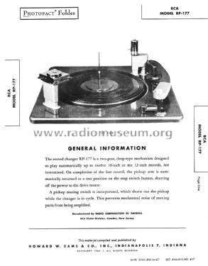 RP-177 ; RCA RCA Victor Co. (ID = 1429909) R-Player