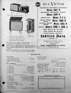 SHP-9 Ch= RS-171A; RCA RCA Victor Co. (ID = 1906963) Ampl/Mixer