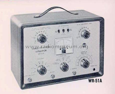 Stereo FM Signal Simulator WR-51-A; RCA RCA Victor Co. (ID = 2133887) Equipment