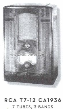 T7-12 ; RCA RCA Victor Co. (ID = 1569982) Radio