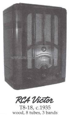 T8-18 ; RCA RCA Victor Co. (ID = 1465056) Radio