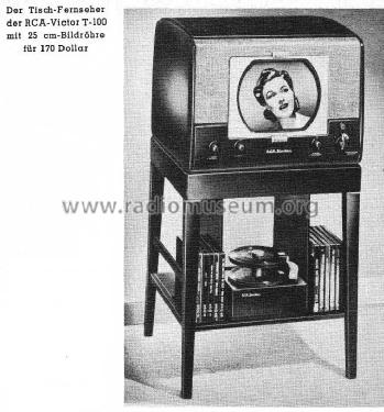 T-100 Ch= KCS38; RCA RCA Victor Co. (ID = 1230965) Television