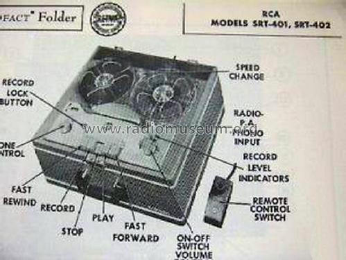 RCA ® Models YLH 28 YLH 36 Open Reel Tape Player - Service Manual