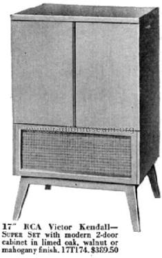 The Kendall 17T174 Ch= KCS66A; RCA RCA Victor Co. (ID = 895469) Television