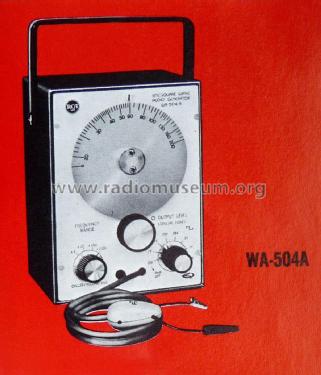 Transistorized audio signal generator WA-504A; RCA RCA Victor Co. (ID = 3003139) Equipment