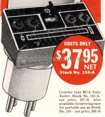 Tube Tester 156-A; RCA RCA Victor Co. (ID = 1810808) Equipment