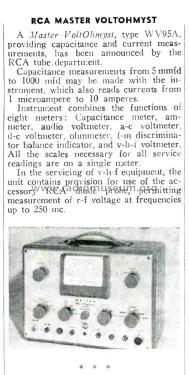 Master VoltOhmyst WV-95A; RCA RCA Victor Co. (ID = 3081327) Equipment