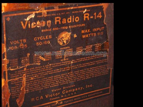 Victor Radio R-14; RCA RCA Victor Co. (ID = 1758934) Radio