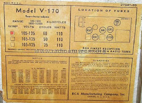 Victrola V170 Ch= RC-523; RCA RCA Victor Co. (ID = 166100) Radio