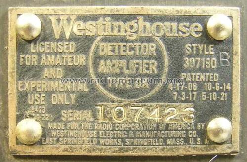 Westinghouse RC ch= RA+DA; RCA RCA Victor Co. (ID = 241119) Radio