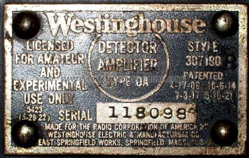 Westinghouse RC ch= RA+DA; RCA RCA Victor Co. (ID = 607798) Radio