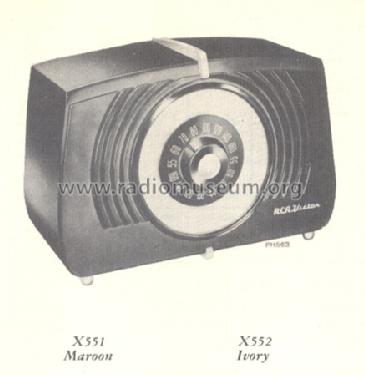 X-551 Ch= RC-1089B; RCA RCA Victor Co. (ID = 181659) Radio