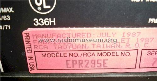 XL 100 EPR295E; RCA RCA Victor Co. (ID = 1261693) Television