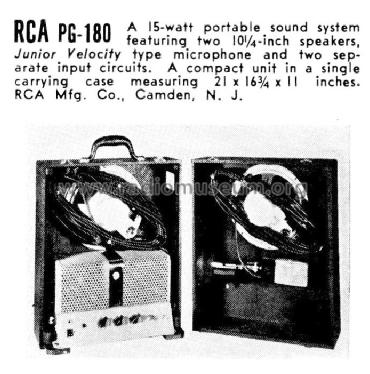 PG-180 ; RCA Radiomarine (ID = 1138017) Ampl/Mixer