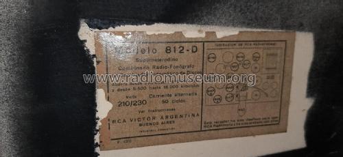 Combinado Radio-Fonógrafo 812-D; RCA Victor; Buenos (ID = 2659856) Radio