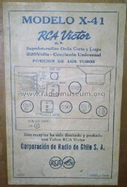X-41 ; RCA, Corporacion de (ID = 1814505) Radio