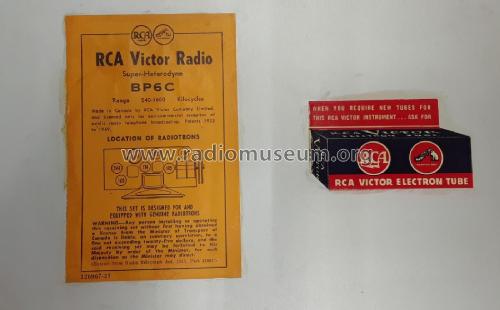BP-6C ; RCA Victor (ID = 2614533) Radio