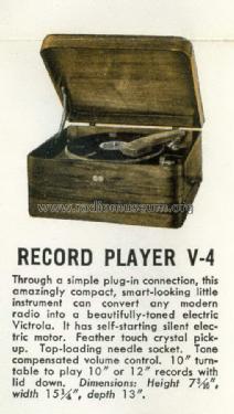 Record Player V-4; RCA Victor (ID = 1425947) Enrég.-R