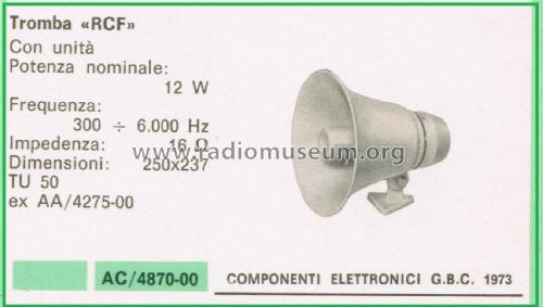 Altoparlante a Tromba TU 50; RCF; Reggio Emilia (ID = 3115756) Speaker-P