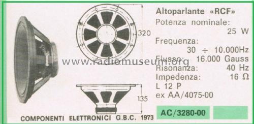 Altoparlante L 12 P; RCF; Reggio Emilia (ID = 3112160) Speaker-P