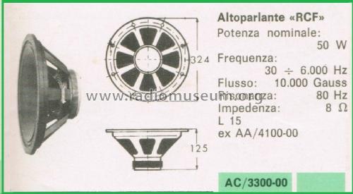 Altoparlante Woofer L 15; RCF; Reggio Emilia (ID = 3112390) Speaker-P