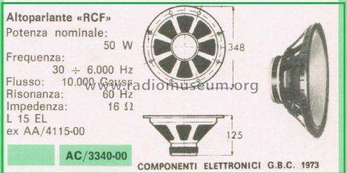 Altoparlante Woofer L 15 EL; RCF; Reggio Emilia (ID = 3112391) Speaker-P