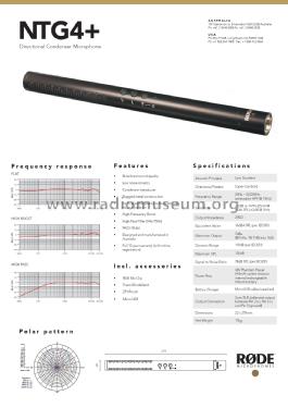 Dual-powered Professional Shotgun Microphone NTG4+; RØDE Microphones; (ID = 2795424) Microphone/PU